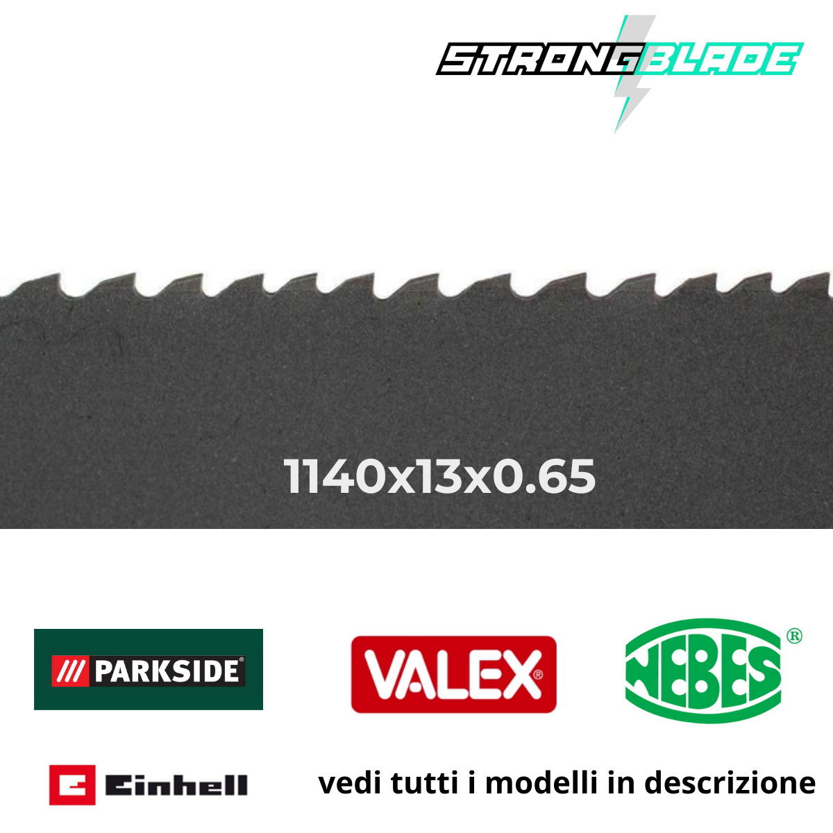 Set di Lame per Sega a nastro 1140x13x0,65mm per macchine portatili (Parkside) taglio metalli | STRONGBLADE