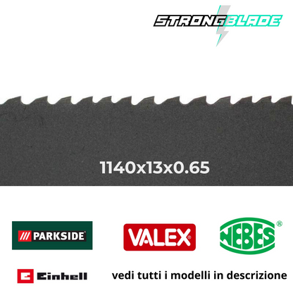 Set di Lame per Sega a nastro 1140x13x0,65mm per macchine portatili (Parkside) taglio metalli | STRONGBLADE